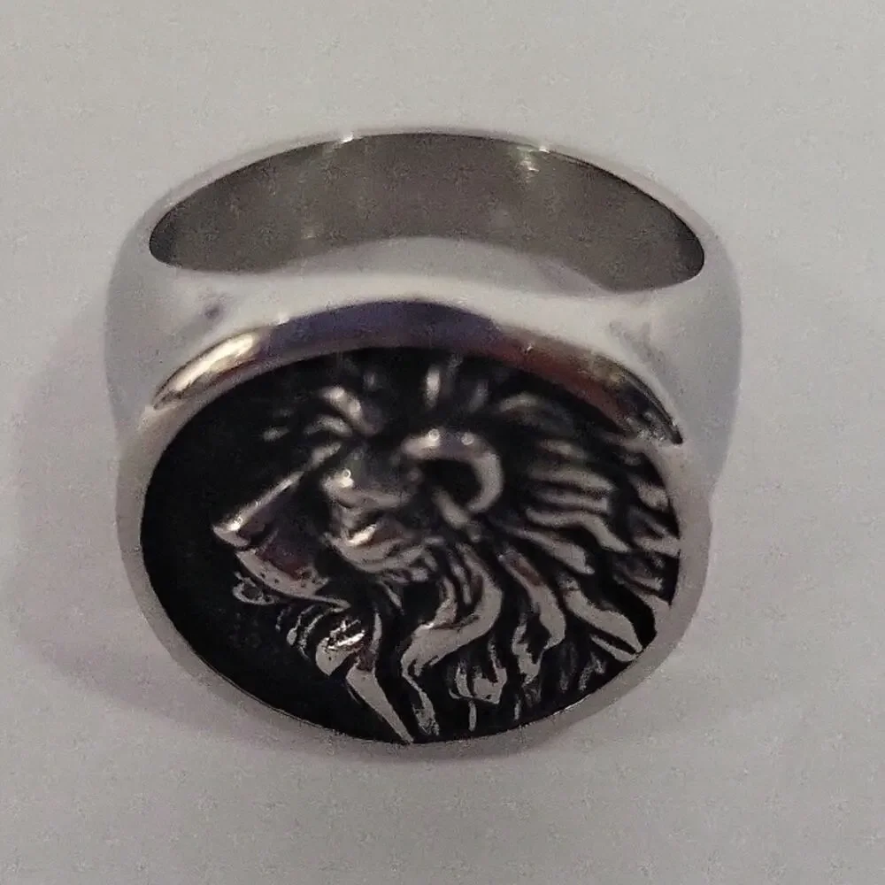 Lion Statement Handmade Men's Ring Size 10 NWT